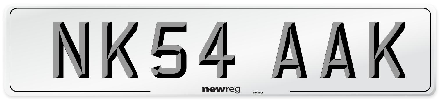 NK54 AAK Number Plate from New Reg